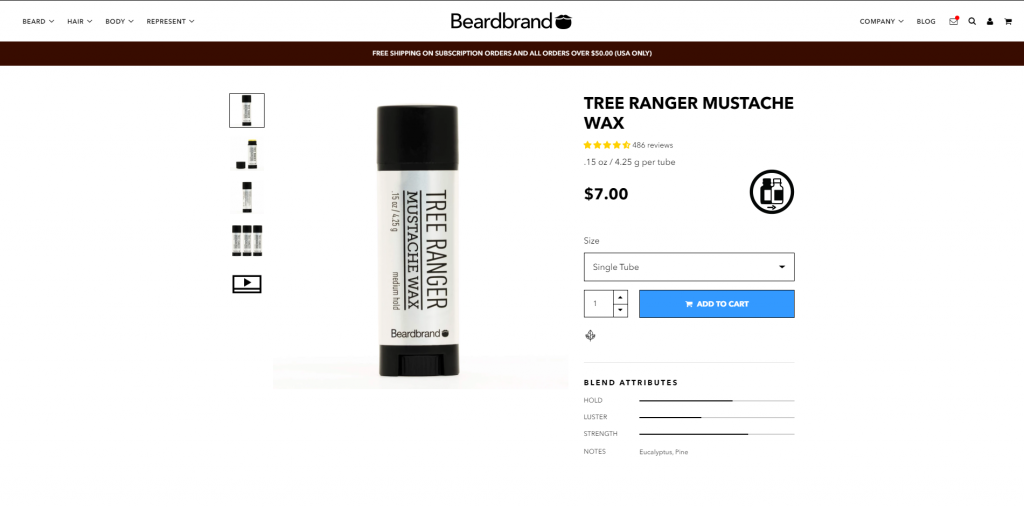 Beardbrand product page