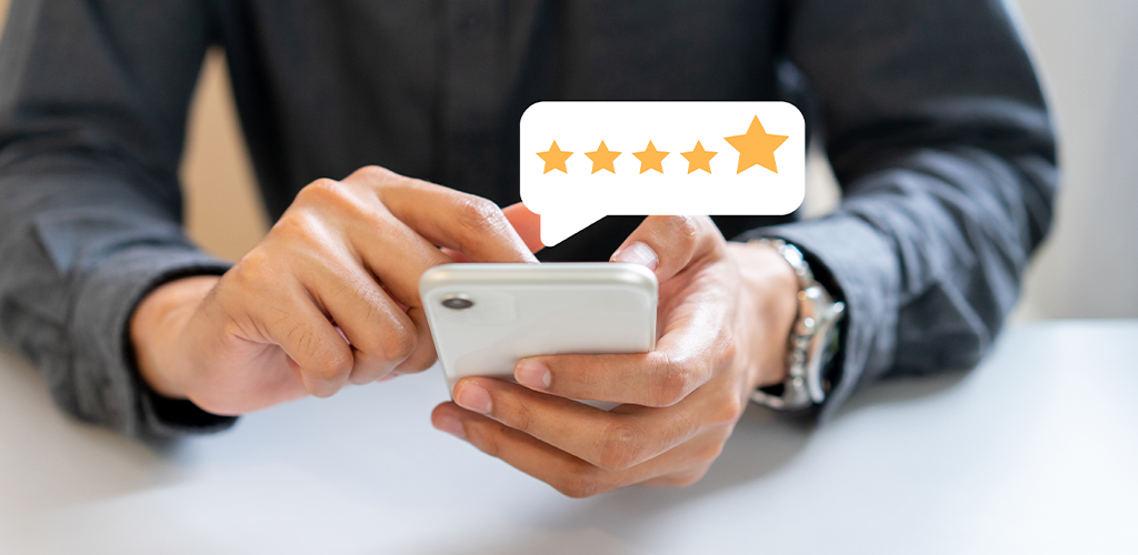 Customer service smartphone rating