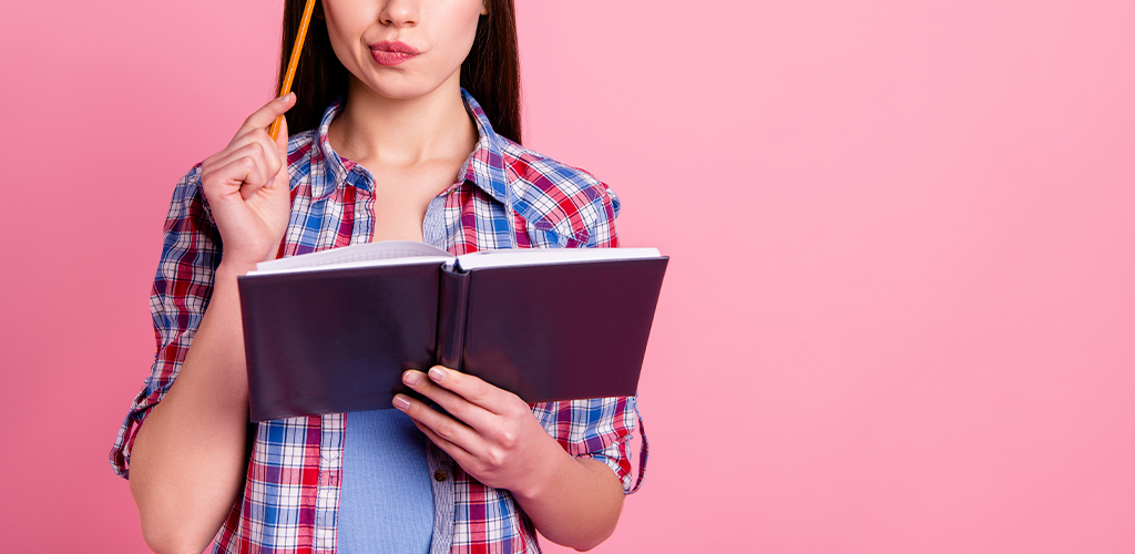 Woman considering thoughtfully