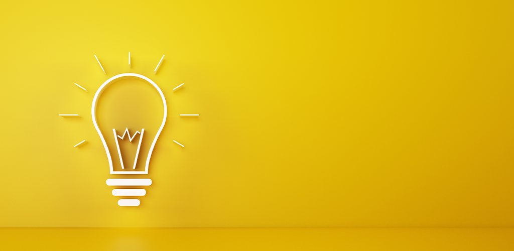 Business idea lightbulb