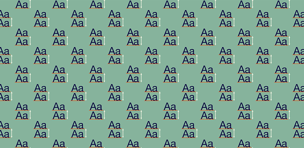 Letter and line spacing repeating pattern