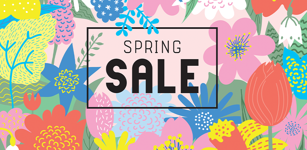 Spring sale floral banner